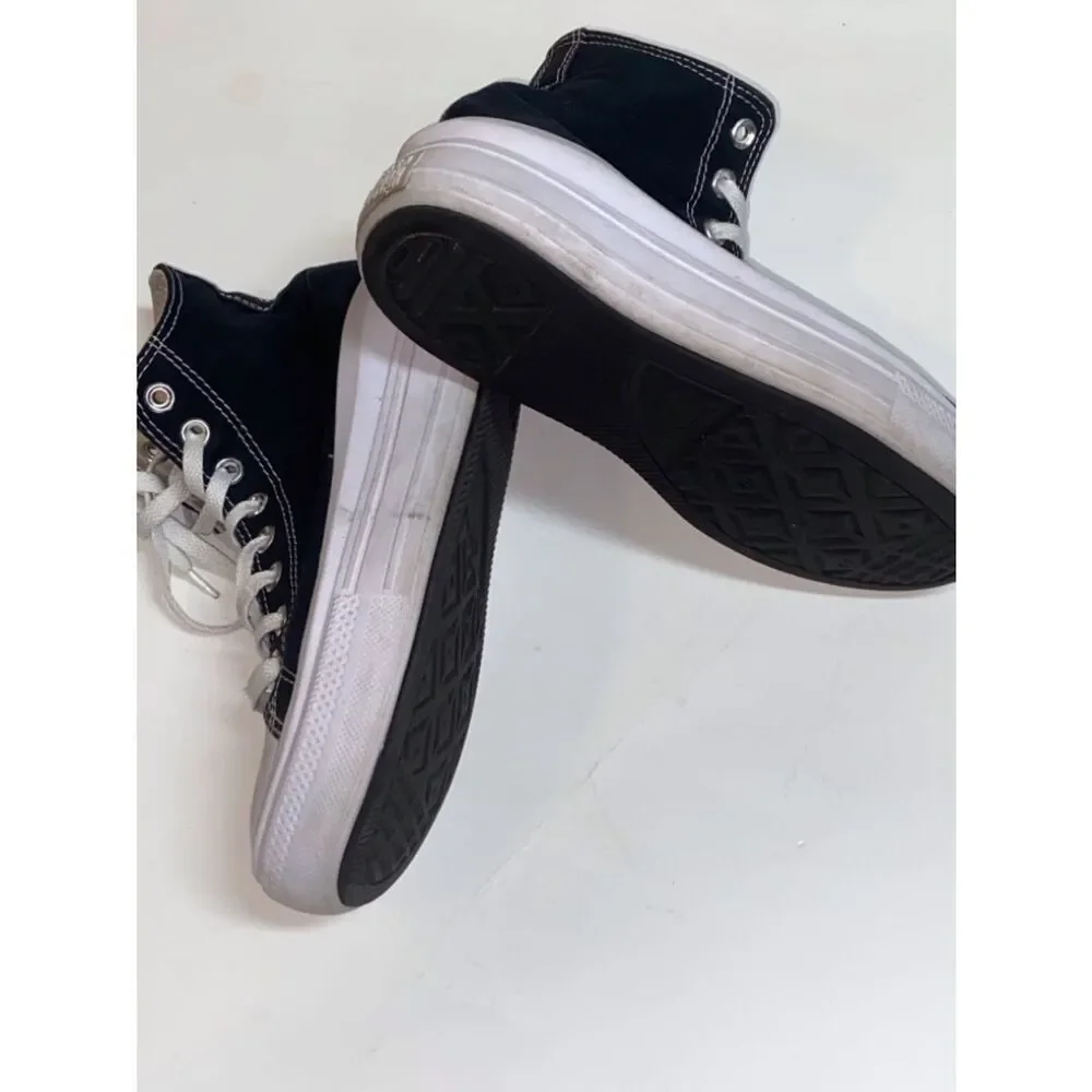 Converse Black and White Women’s Platforms High-Top Sneakers - All Star  Move